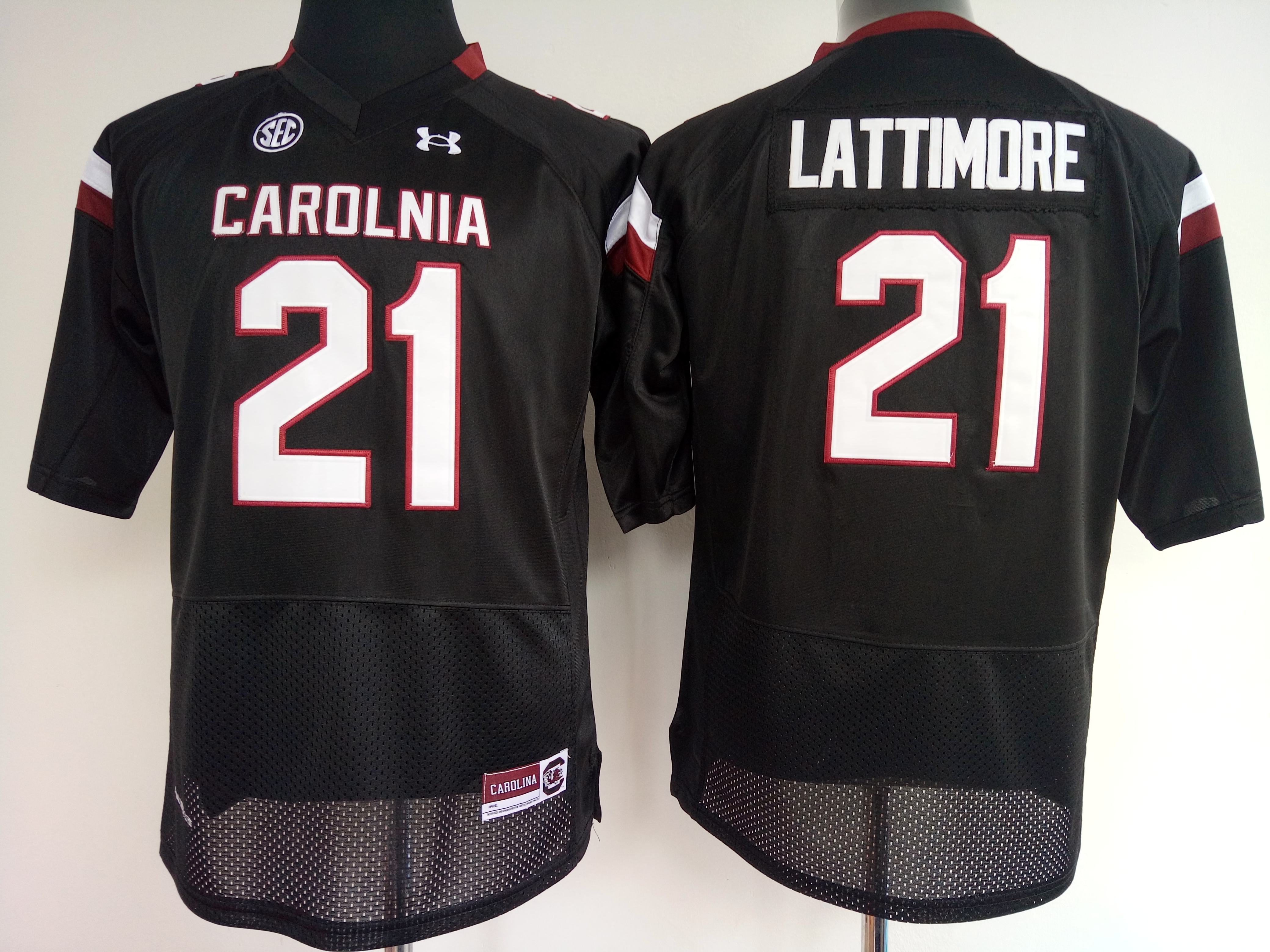 NCAA Womens South Carolina Gamecock Black 21 Lattimore jerseys